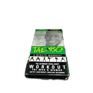 Original Billy Blanks Tae Bo Workout 2 Pack (VHS, 1998) Grade D Case Good VHS